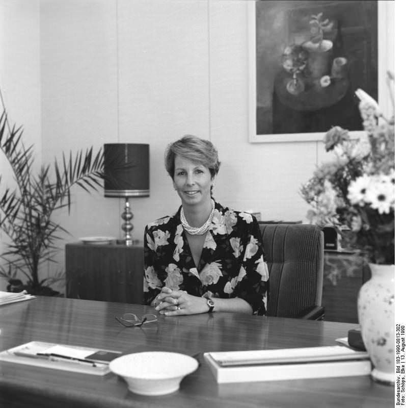 Berlin, Dr. Sabine Bergmann-Pohl. Quelle: Bundesarchiv, Bild 183-1990-0813-302, Fotograf: Elke Schöps